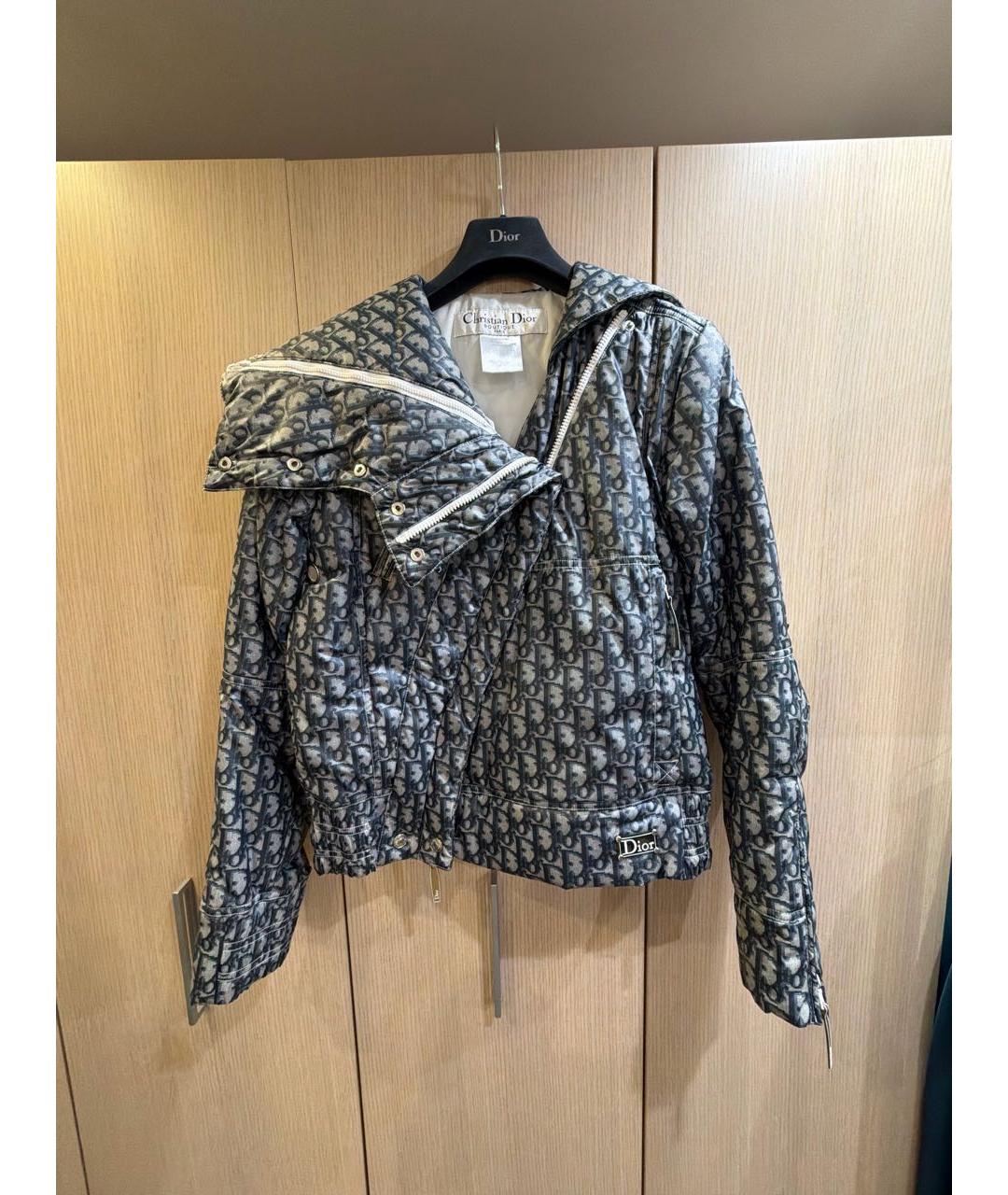 CHRISTIAN DIOR Серая полиамидовая куртка, фото 5
