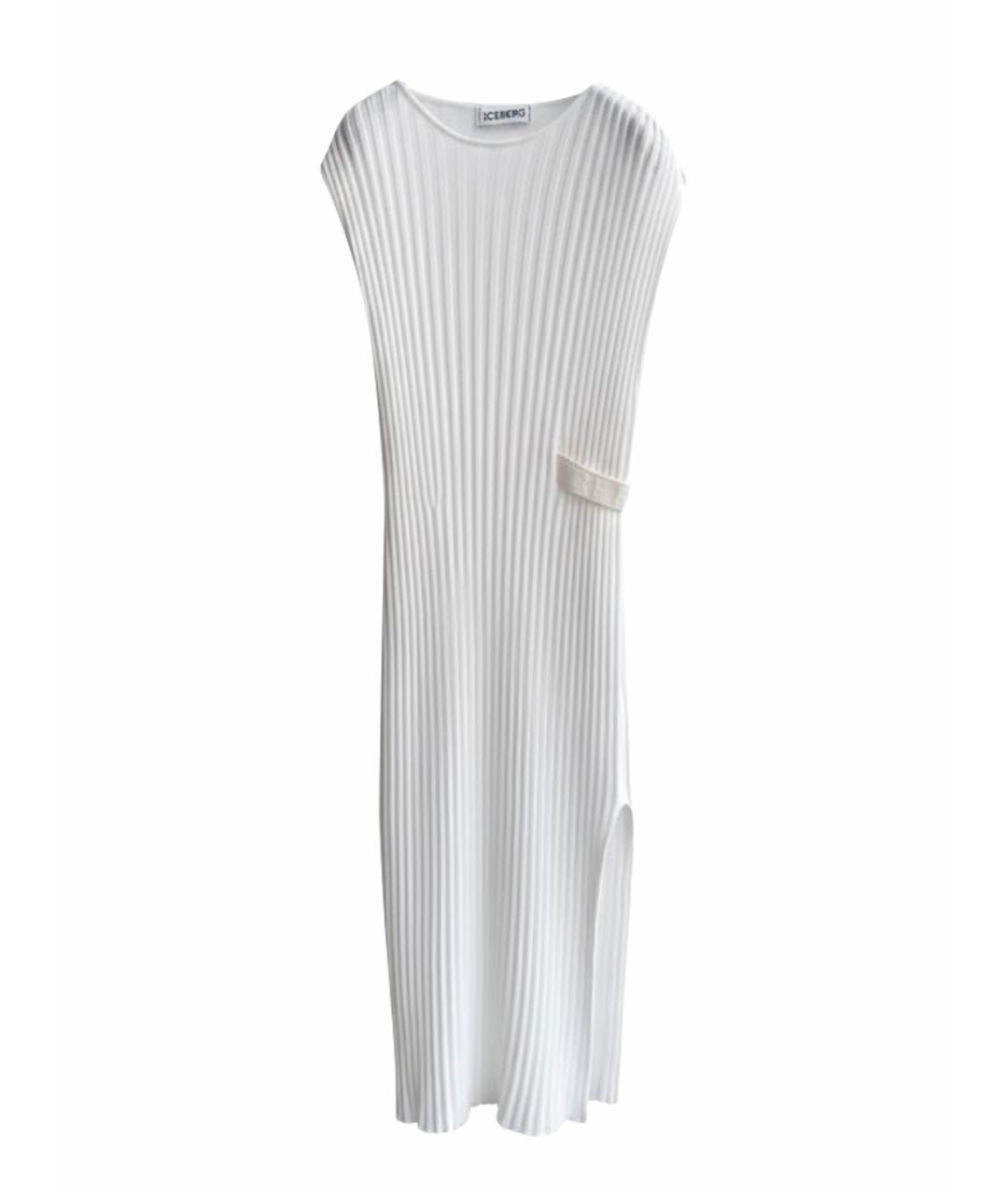 ICEBERG Белое хлопковое повседневное платье, фото 1