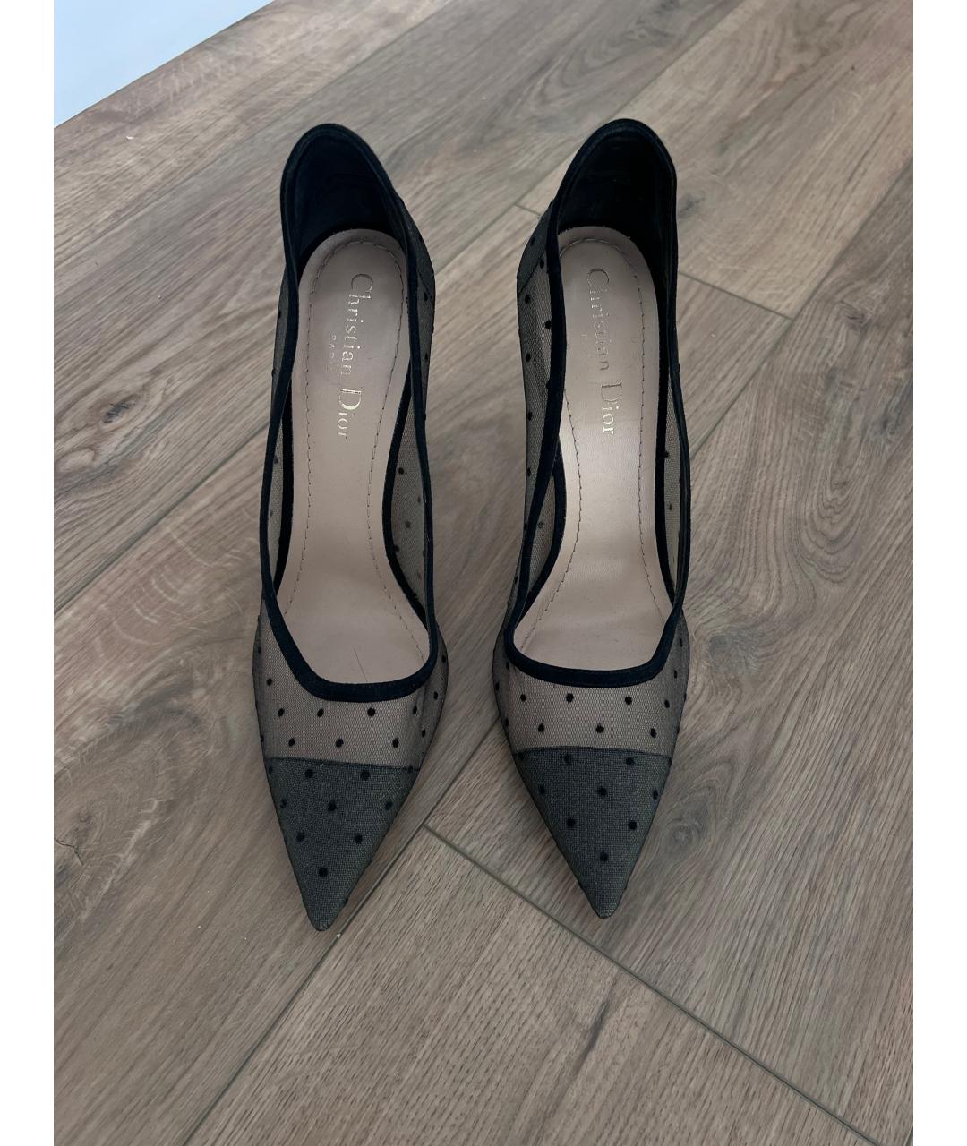 CHRISTIAN DIOR Черные синтетические туфли, фото 2