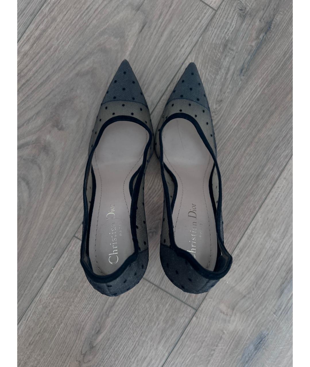 CHRISTIAN DIOR Черные синтетические туфли, фото 3