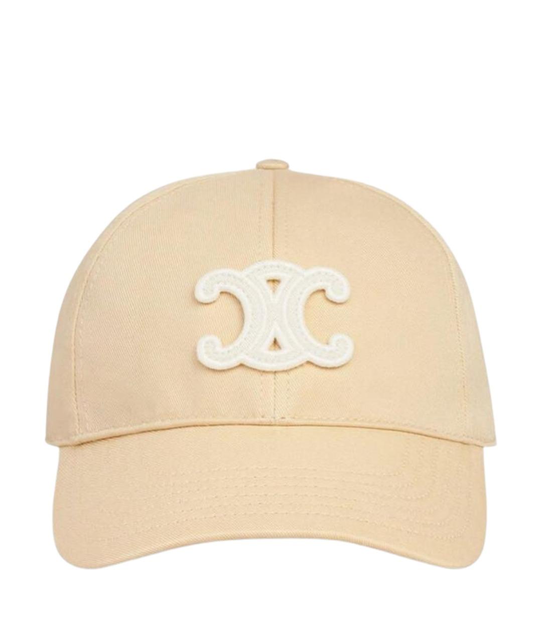 CELINE Бежевая хлопковая кепка, фото 1