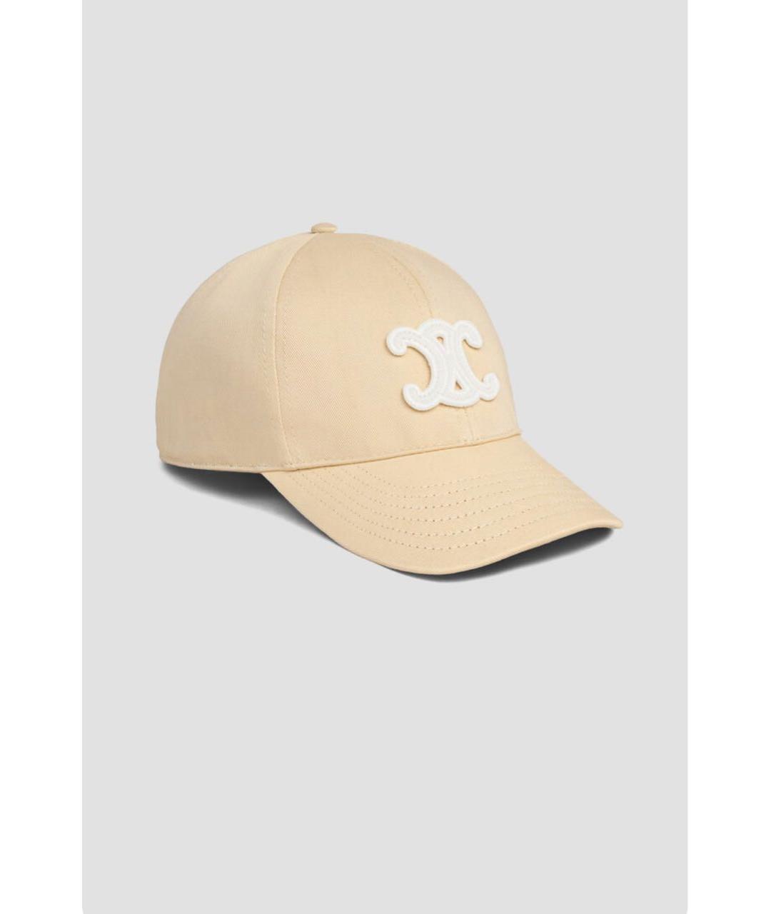 CELINE Бежевая хлопковая кепка, фото 2