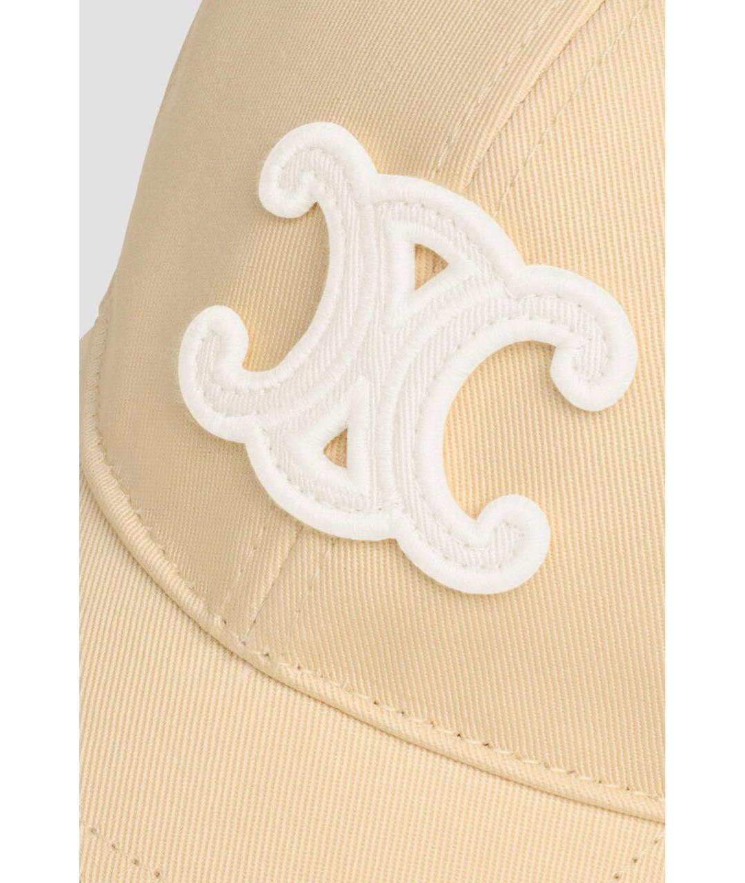 CELINE Бежевая хлопковая кепка, фото 4