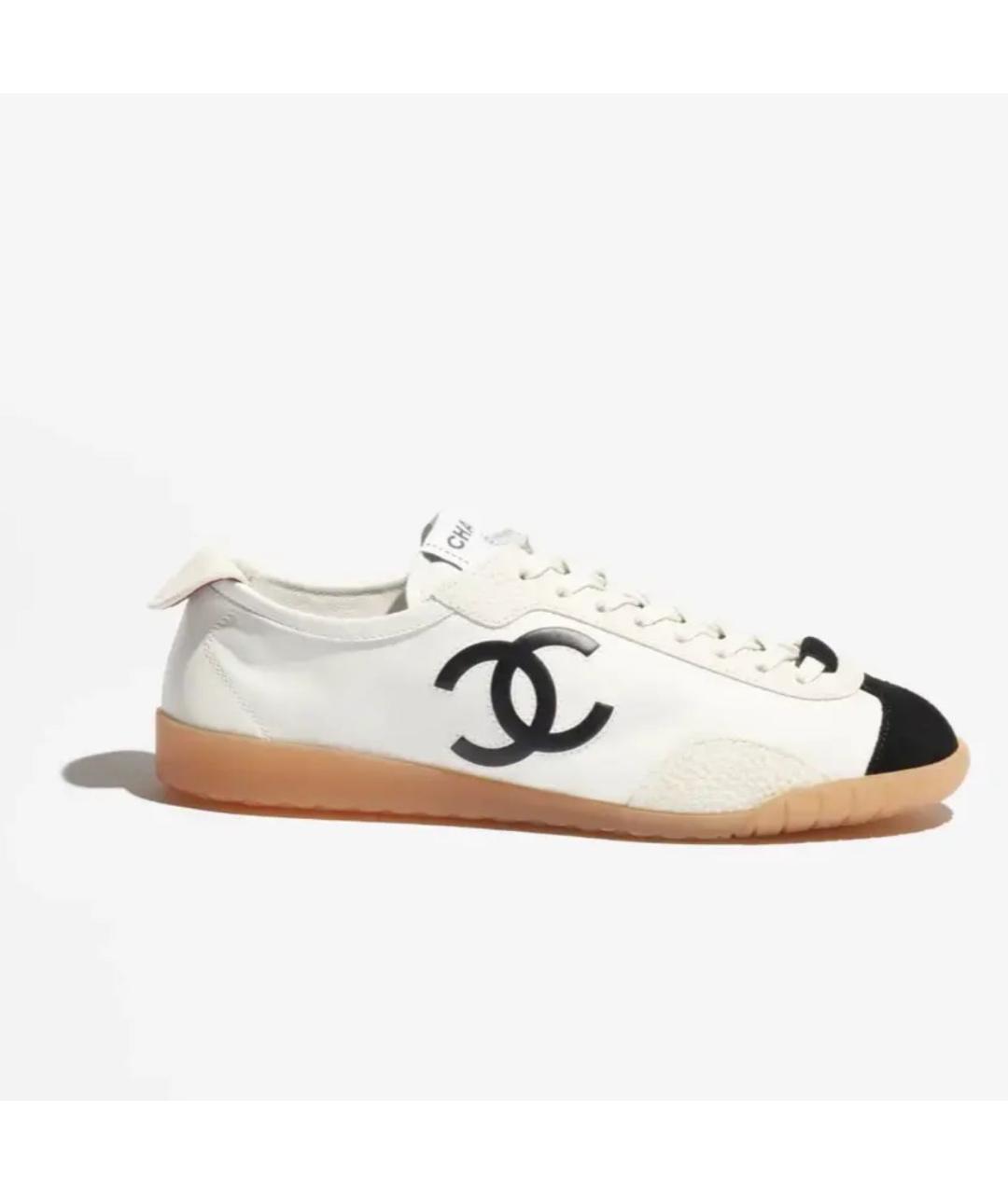 CHANEL Белые кожаные кеды, фото 8