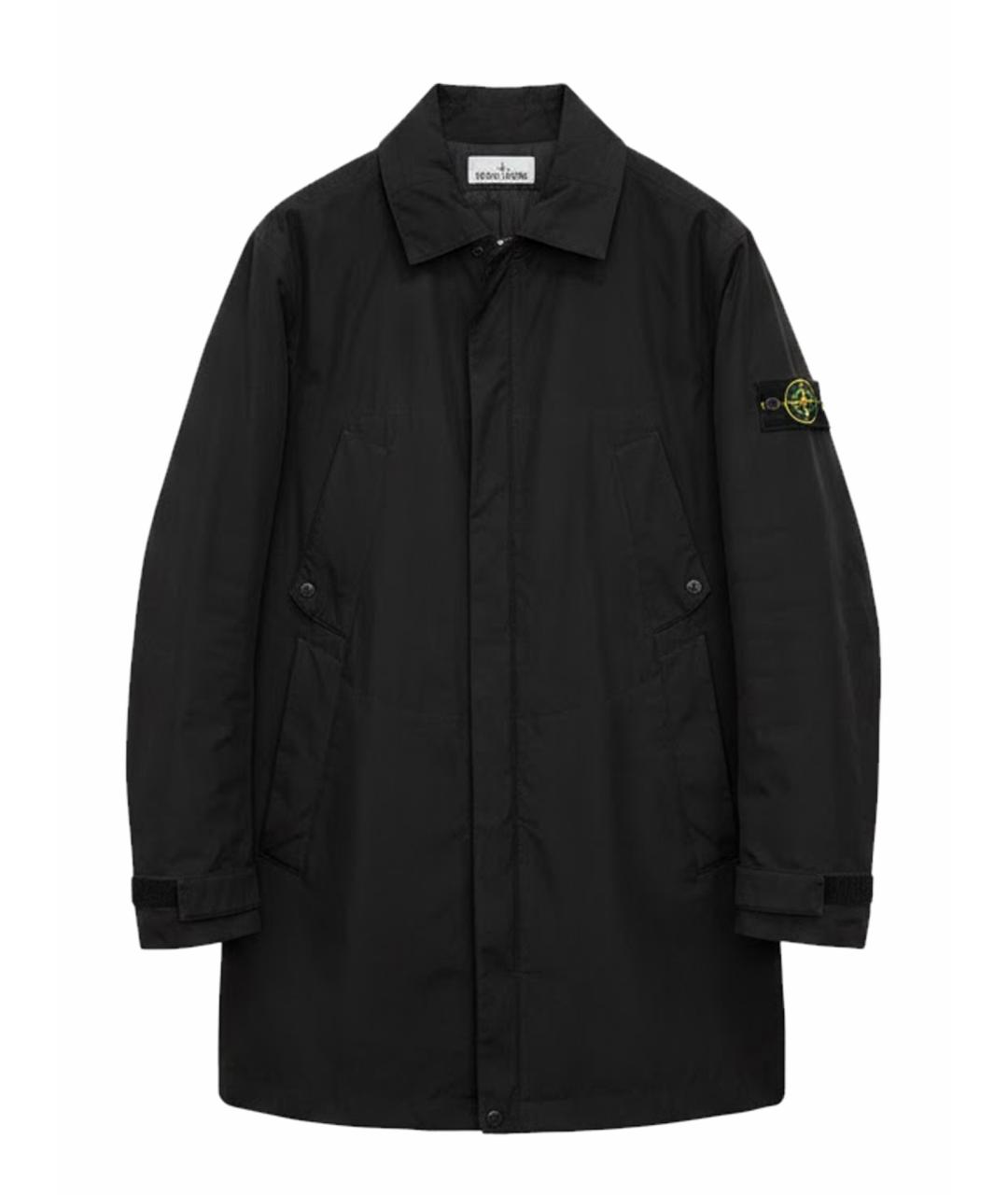 STONE ISLAND Черное пальто, фото 1
