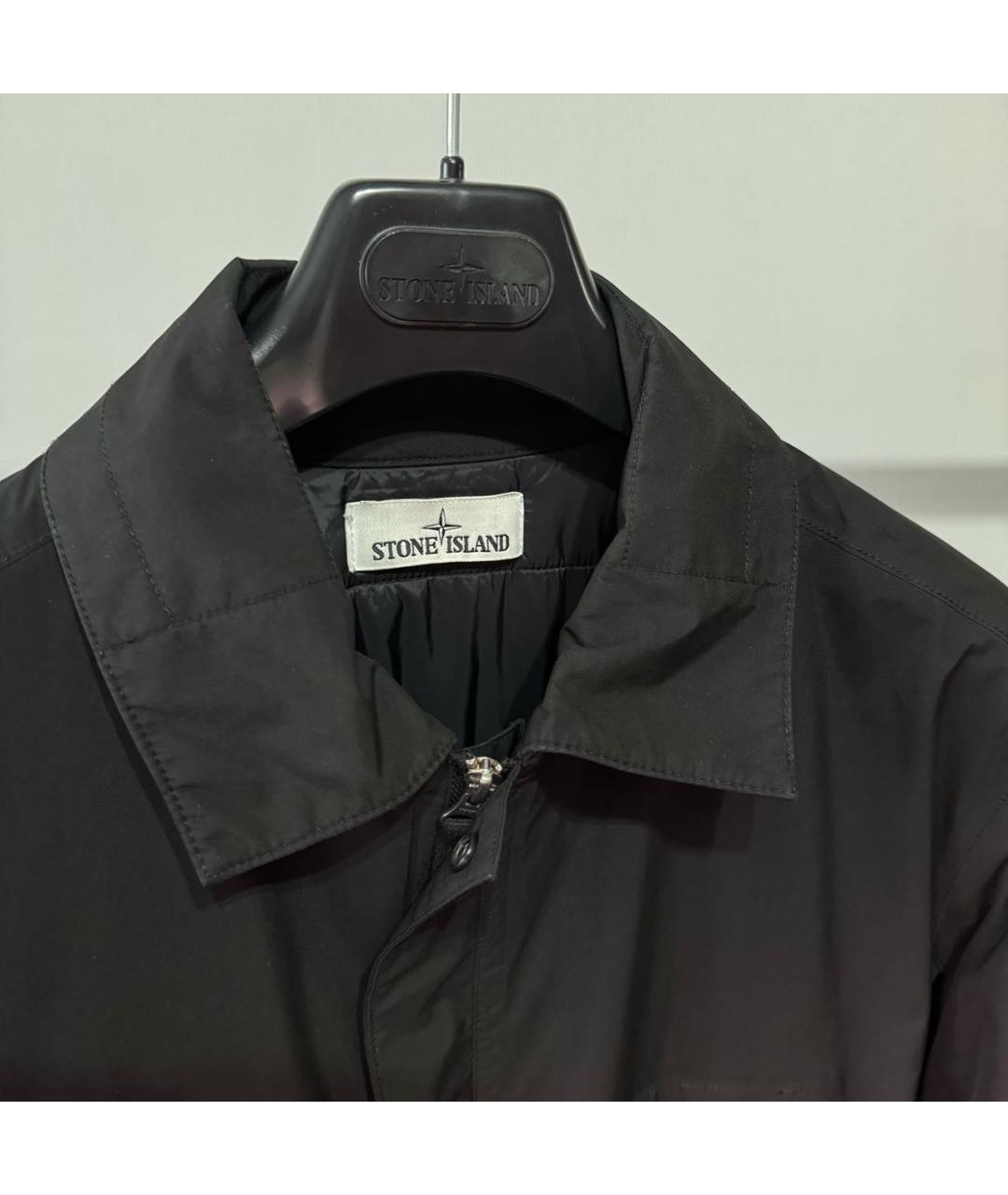 STONE ISLAND Черное пальто, фото 4