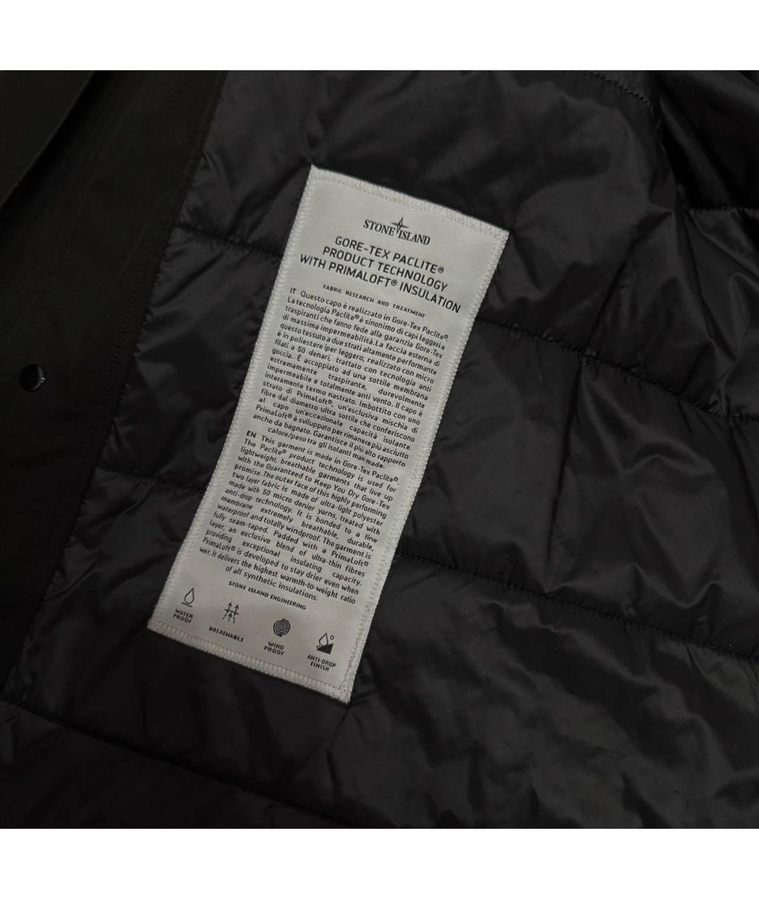 STONE ISLAND Черное пальто, фото 6