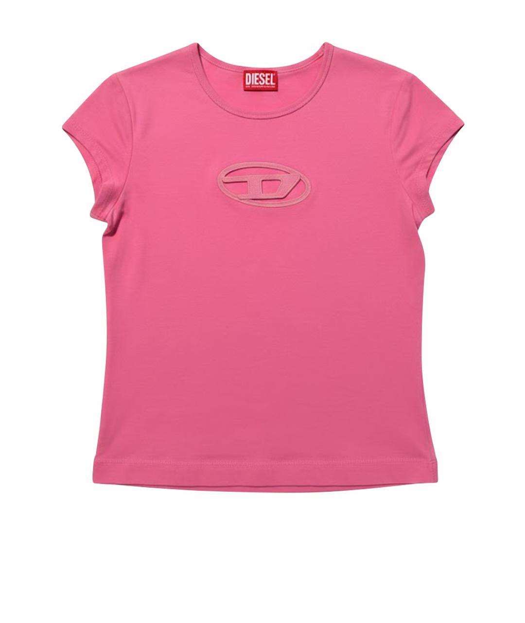 DIESEL Коралловая хлопко-эластановая майка, фото 1
