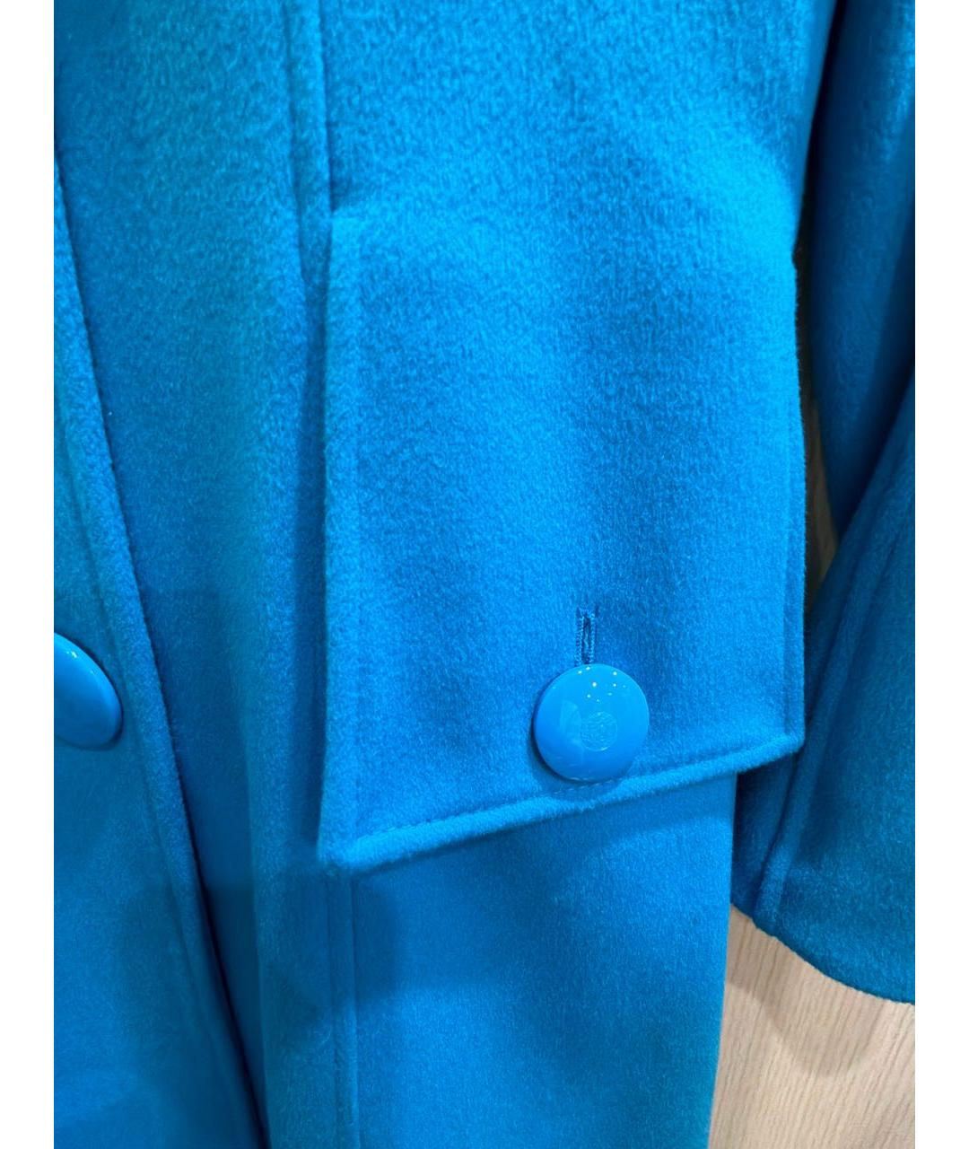 VERSACE Бирюзовое шерстяное пальто, фото 3