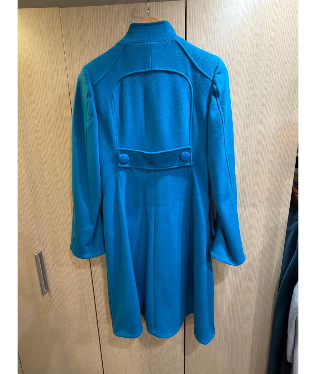 VERSACE Бирюзовое шерстяное пальто, фото 2