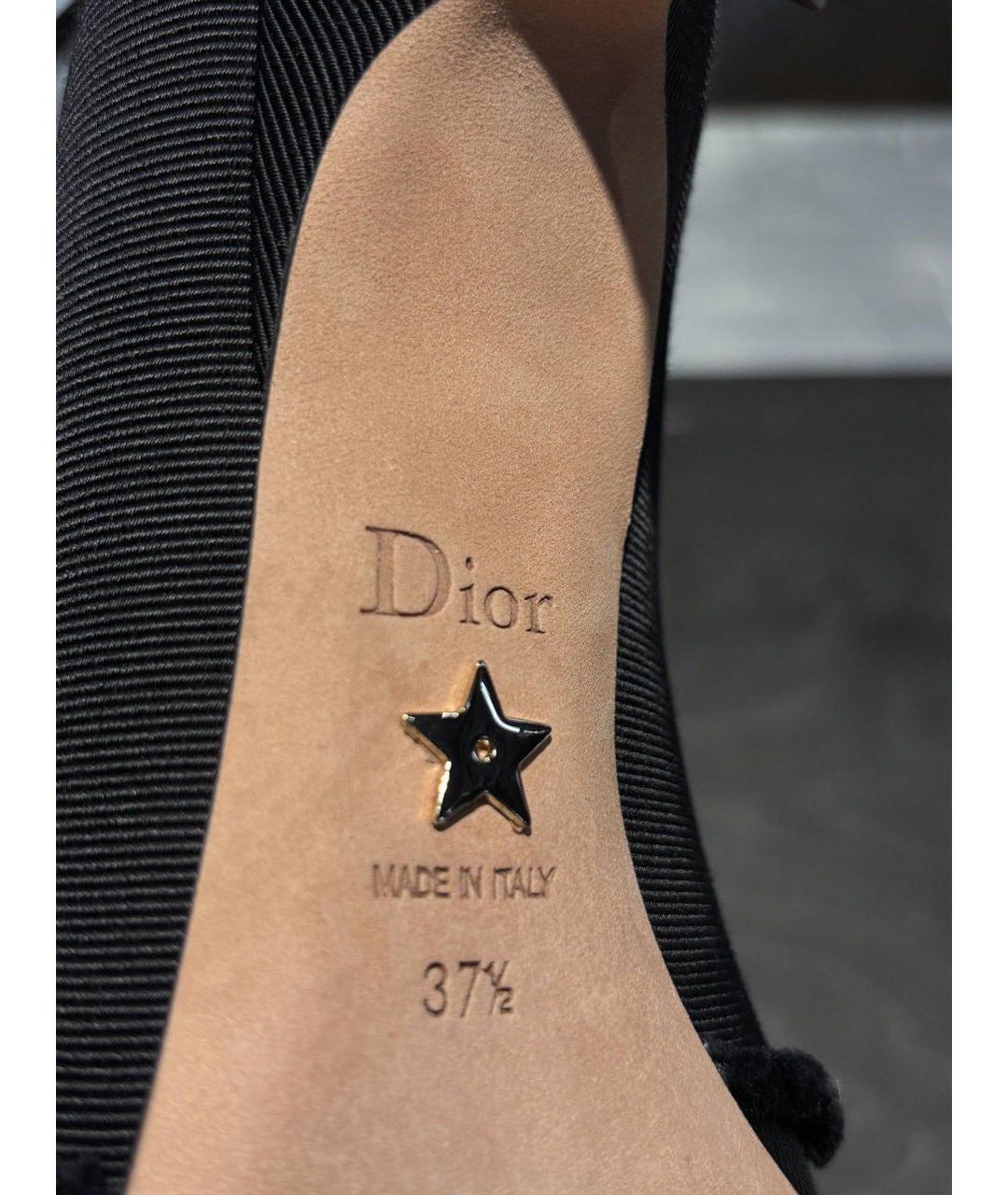 CHRISTIAN DIOR Черные текстильные туфли, фото 5