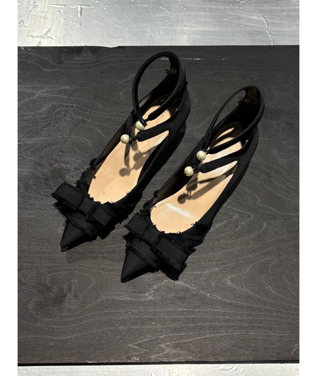 CHRISTIAN DIOR Черные текстильные туфли, фото 6