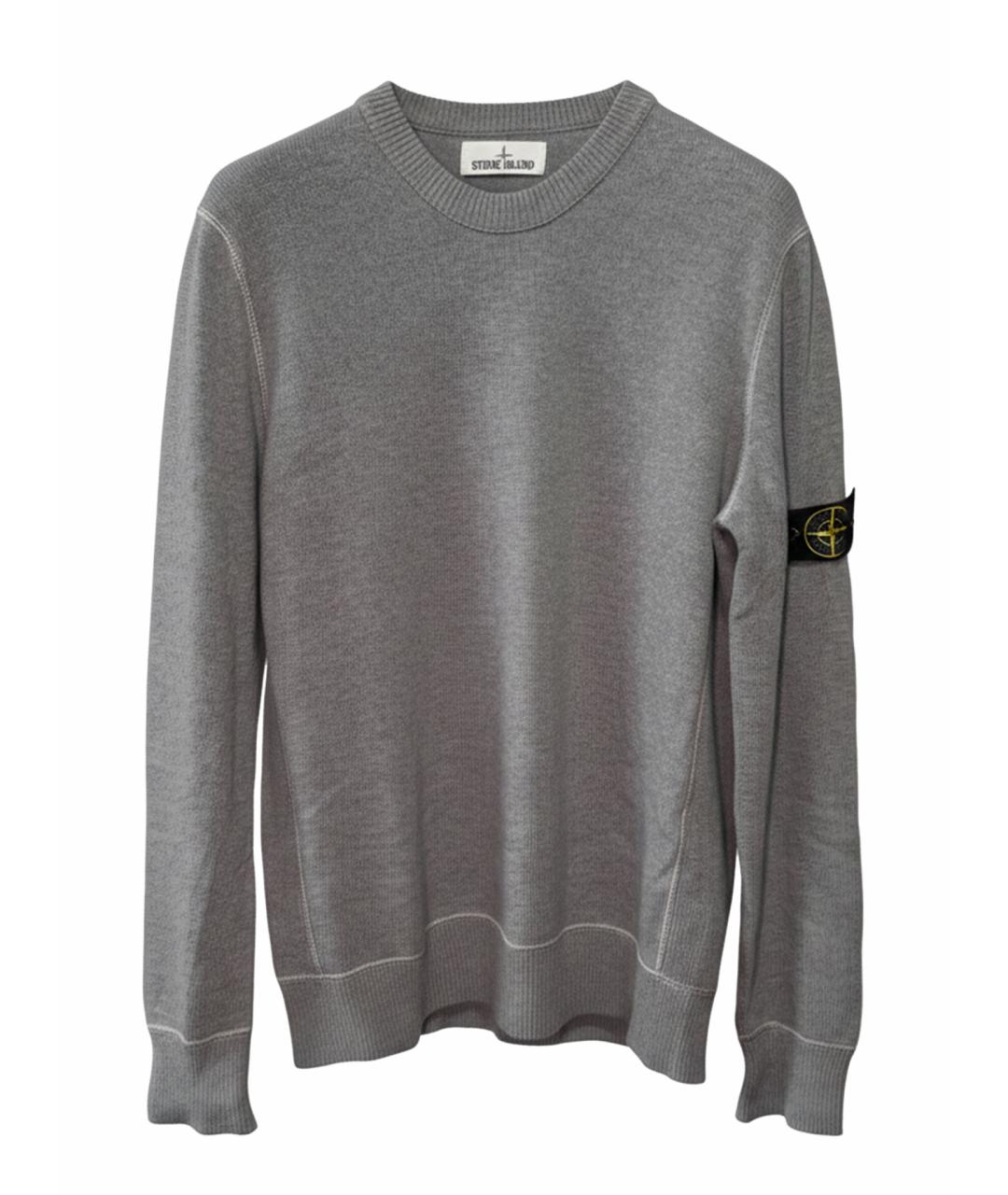 STONE ISLAND Серый шерстяной джемпер / свитер, фото 1