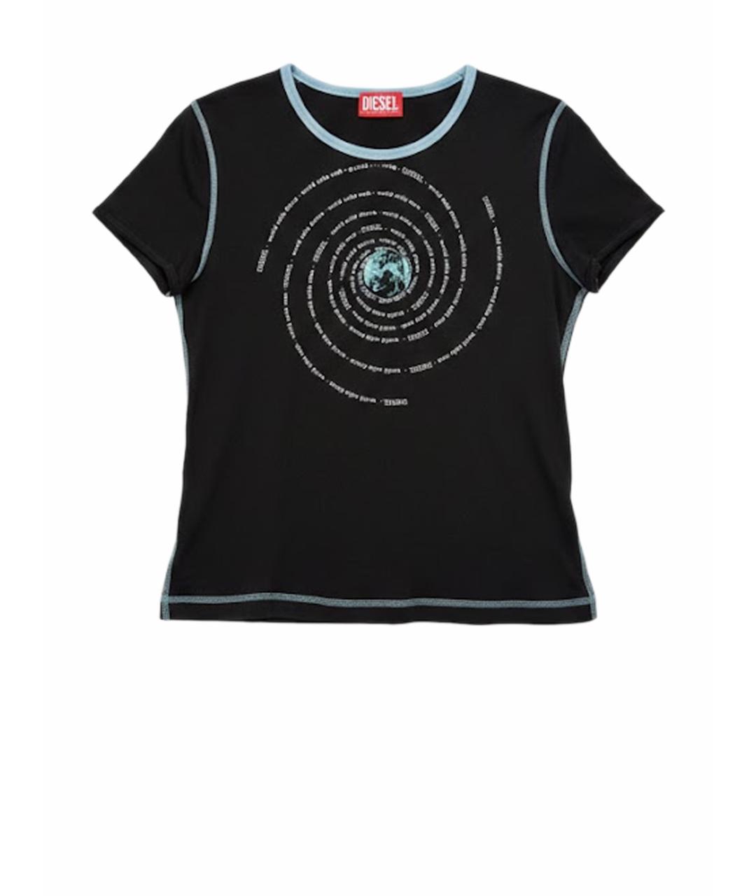 DIESEL Черная хлопко-эластановая майка, фото 1