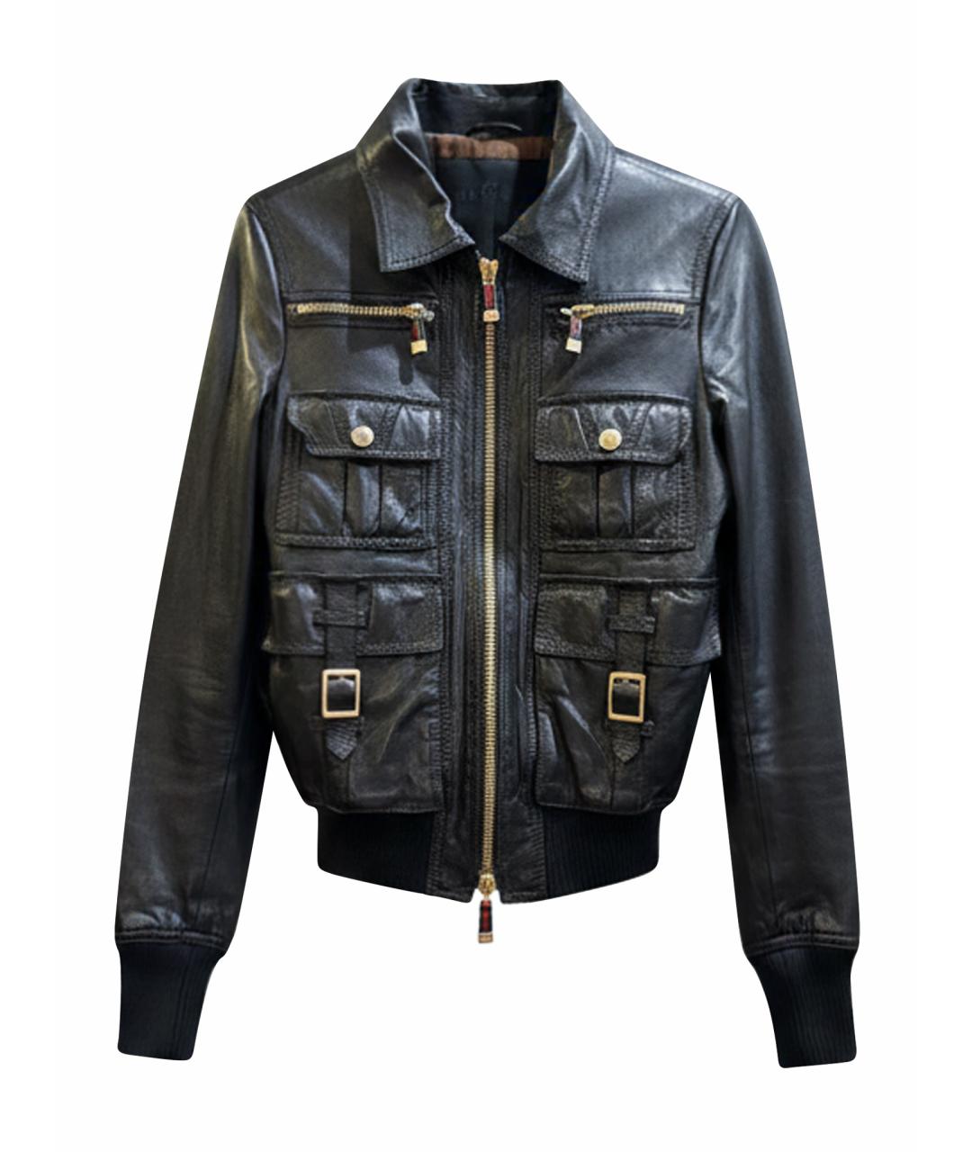 GUCCI Черная кожаная куртка, фото 1