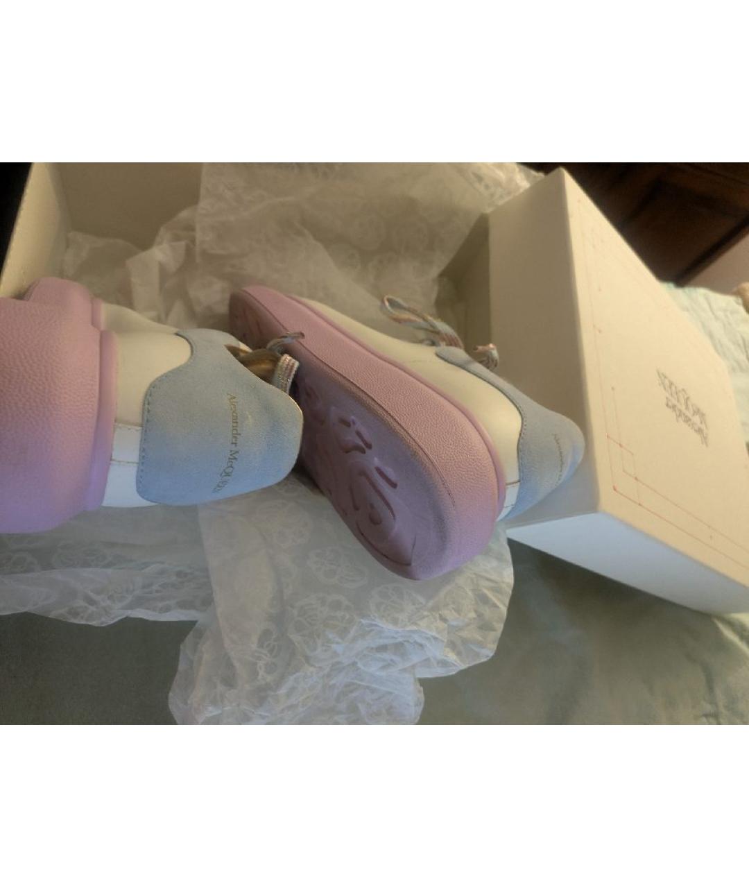 ALEXANDER MCQUEEN Розовые кожаные кроссовки, фото 2