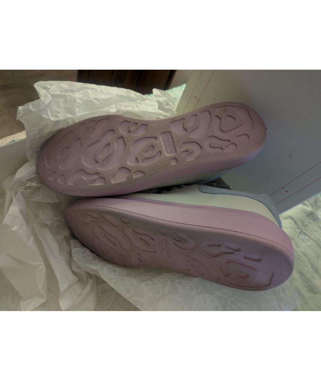 ALEXANDER MCQUEEN Розовые кожаные кроссовки, фото 3