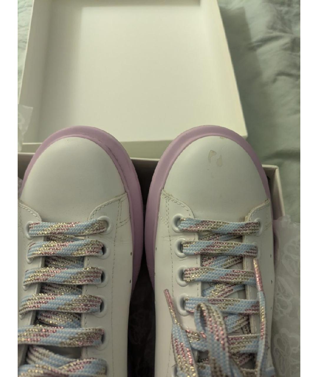 ALEXANDER MCQUEEN Розовые кожаные кроссовки, фото 6