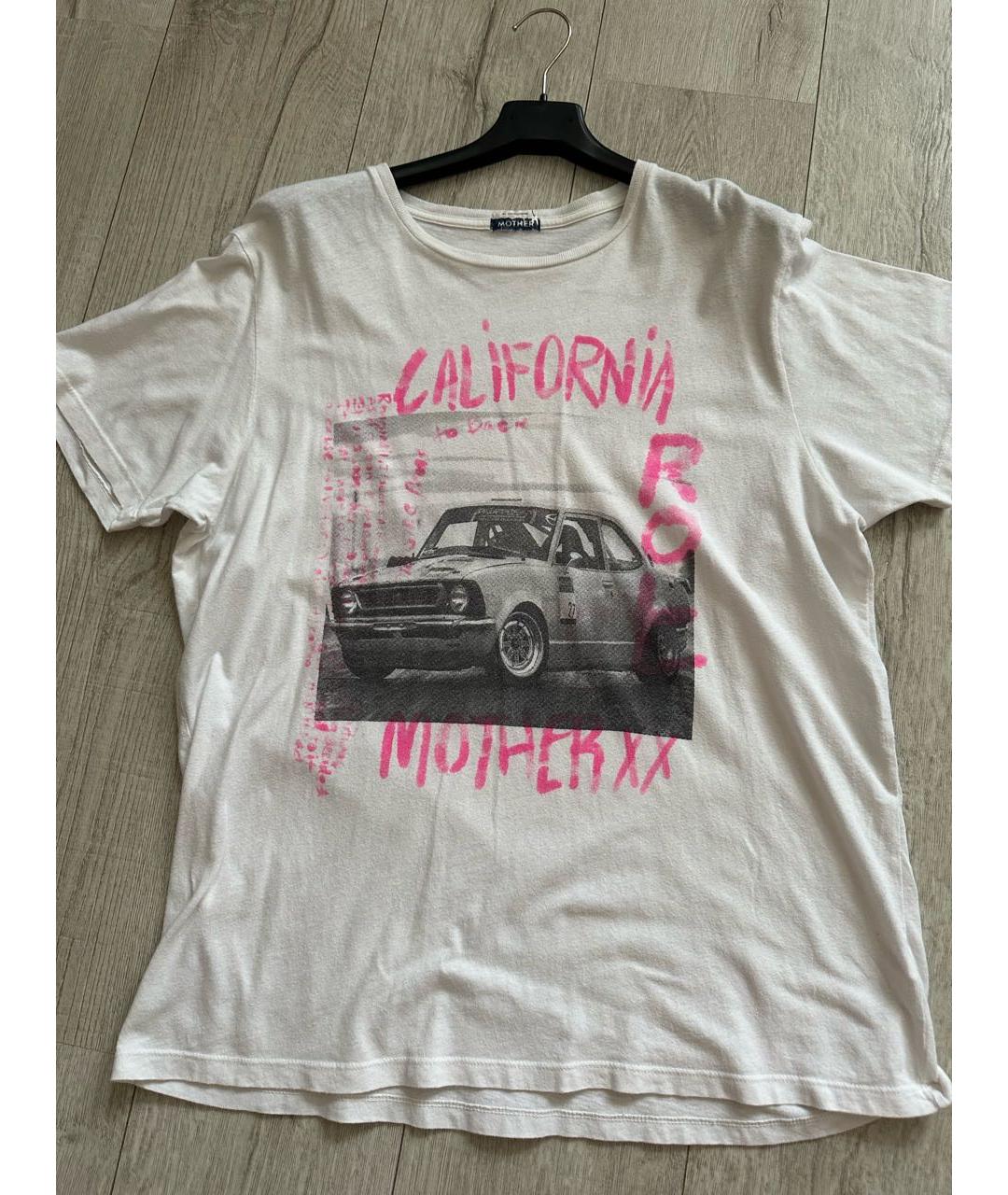 MOTHER Белая хлопковая футболка, фото 5