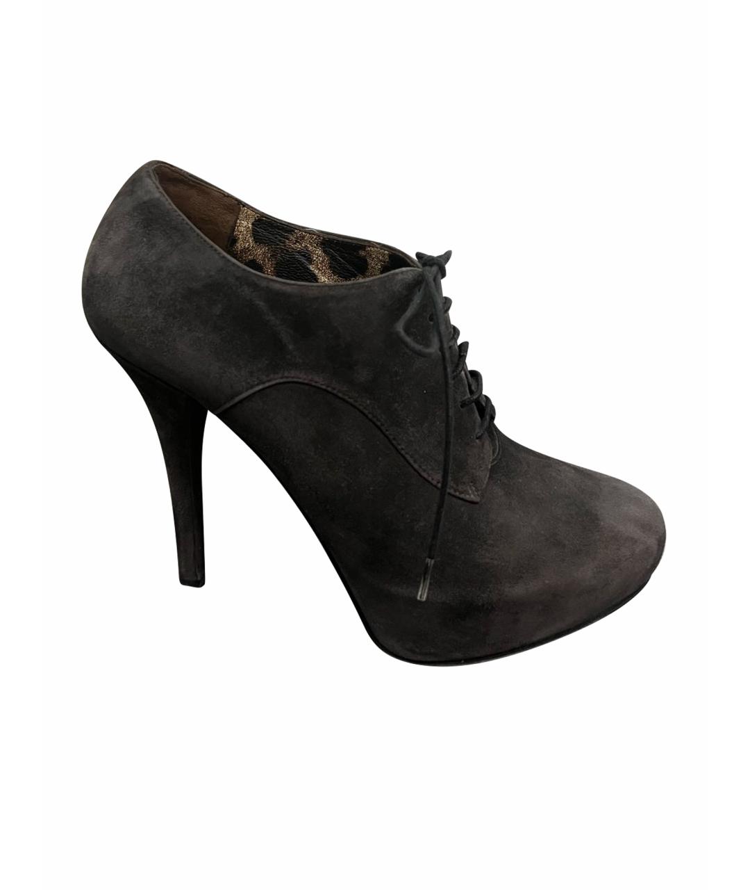 DOLCE&GABBANA Серые замшевые ботильоны, фото 1