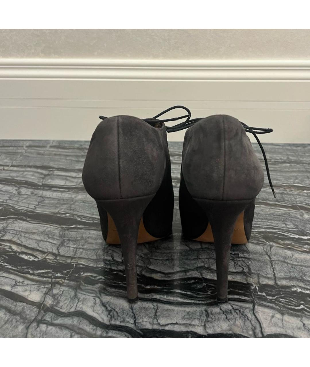 DOLCE&GABBANA Серые замшевые ботильоны, фото 4