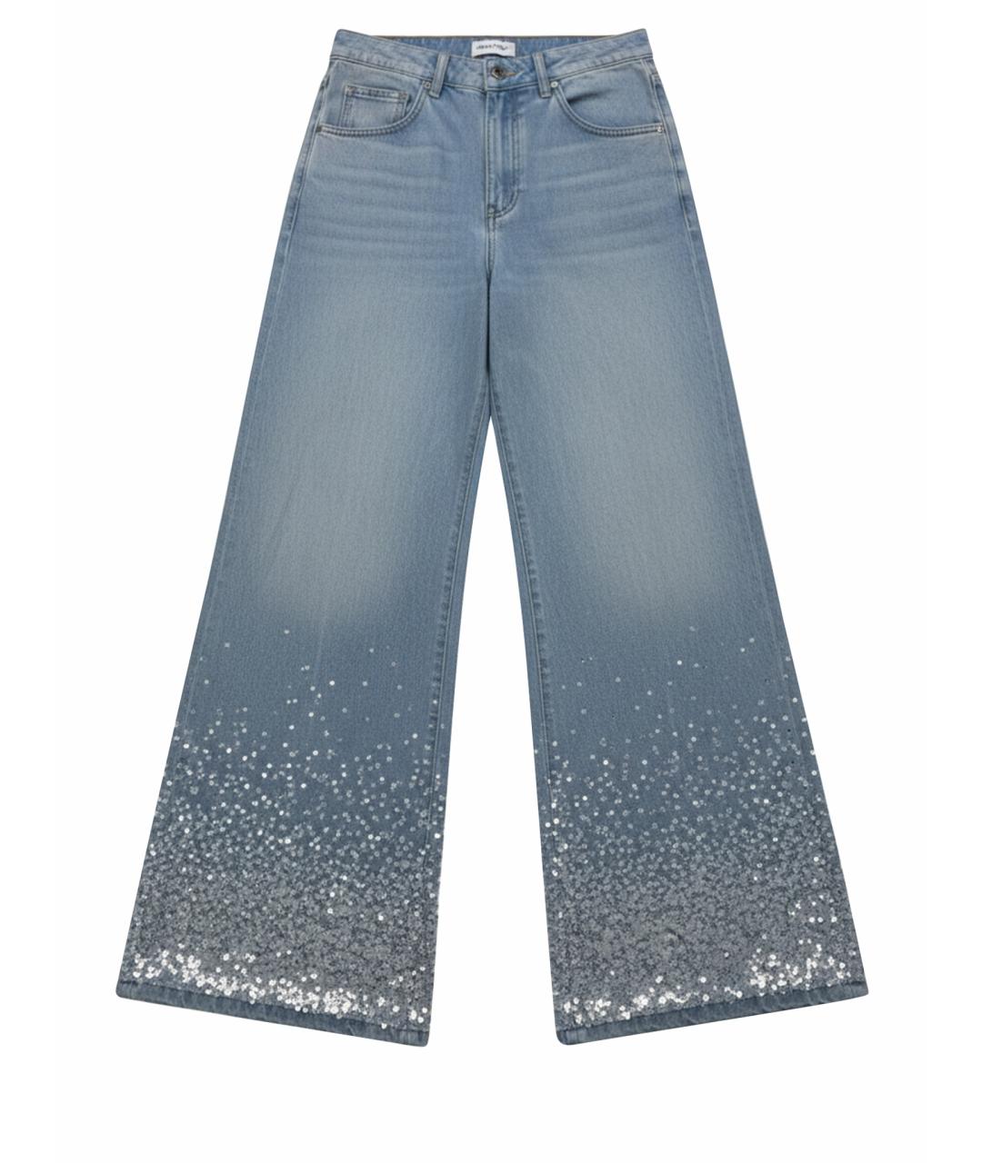 CHANEL Голубые хлопковые джинсы клеш, фото 1