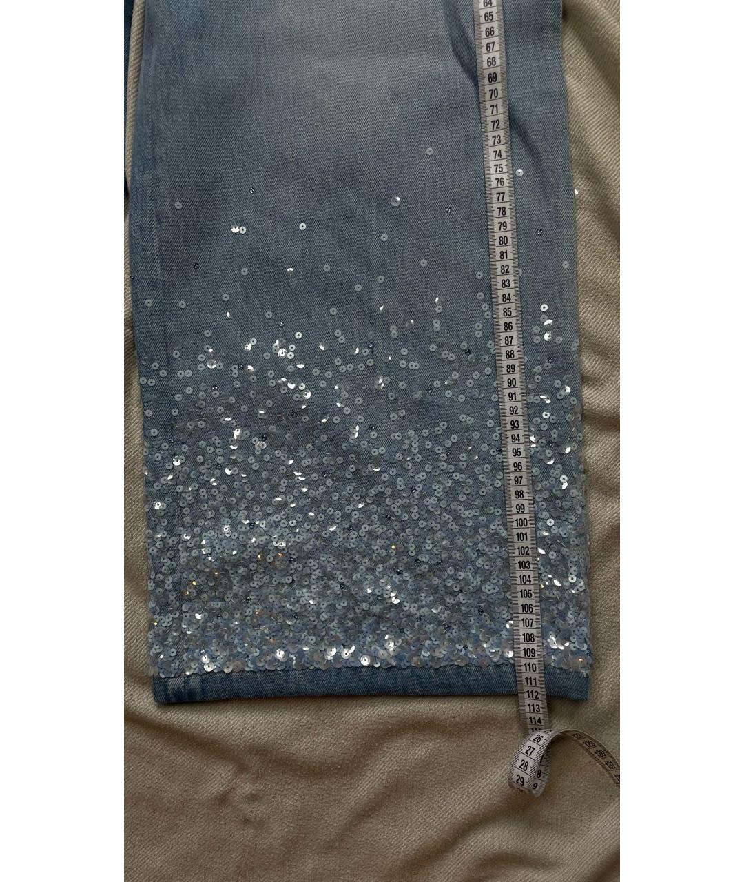 CHANEL Голубые хлопковые джинсы клеш, фото 6