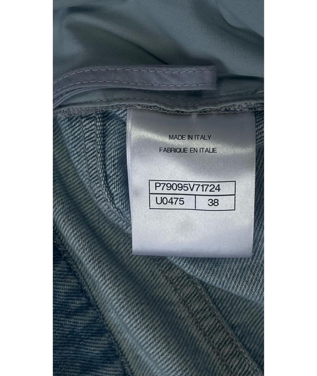 CHANEL Голубые хлопковые джинсы клеш, фото 4