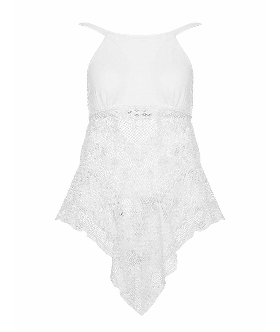 TWIN-SET Белая хлопковая майка, фото 1