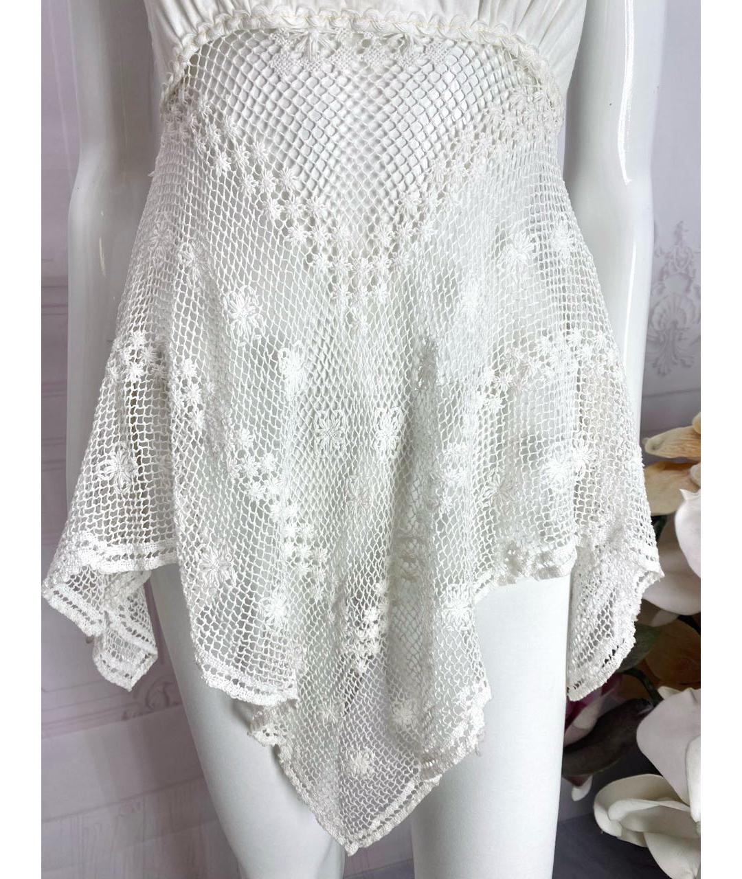 TWIN-SET Белая хлопковая майка, фото 4