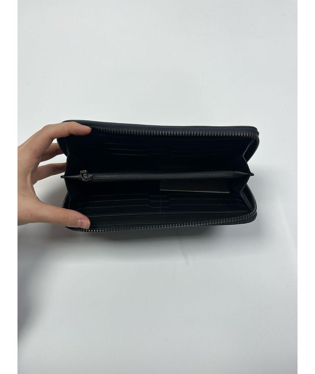 BRIONI Темно-синий кожаный кошелек, фото 2