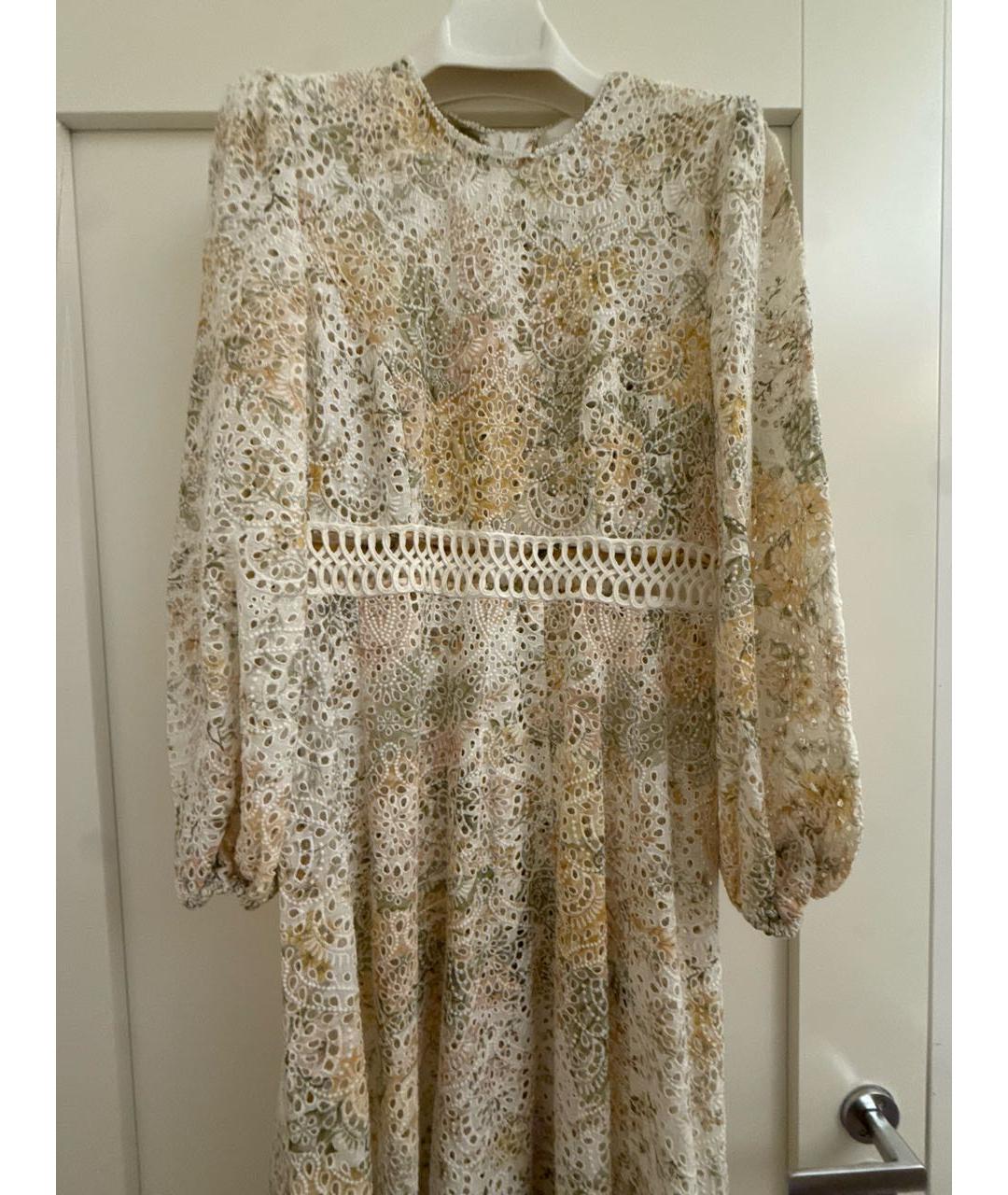 ZIMMERMANN Бежевое льняное повседневное платье, фото 2