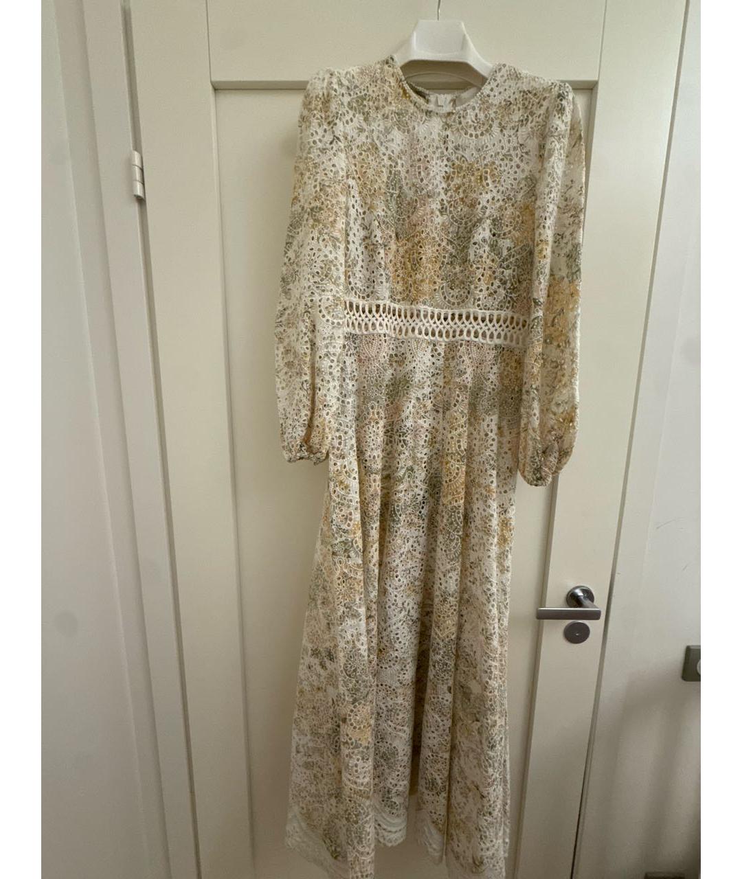 ZIMMERMANN Бежевое льняное повседневное платье, фото 3