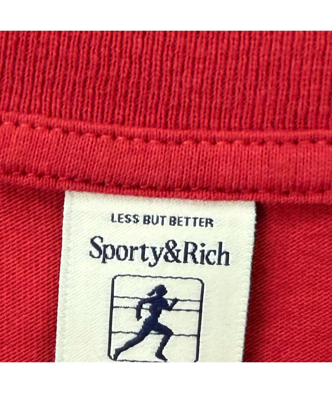 SPORTY AND RICH Красный хлопковый костюм с брюками, фото 6