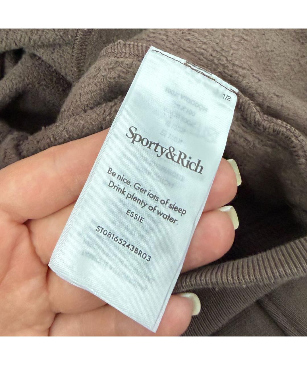 SPORTY AND RICH Коричневый хлопковый костюм с брюками, фото 8