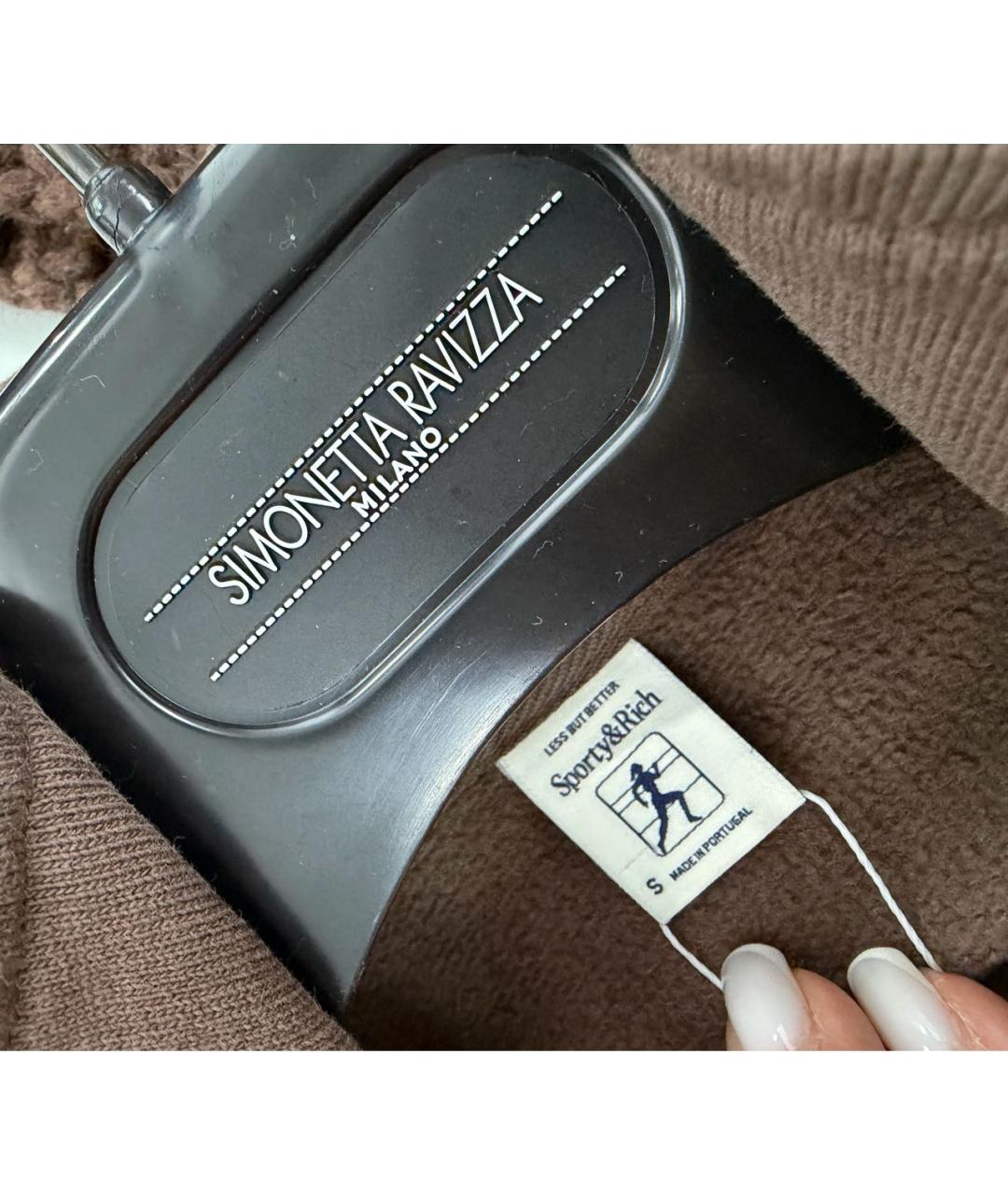 SPORTY AND RICH Коричневый хлопковый костюм с брюками, фото 5