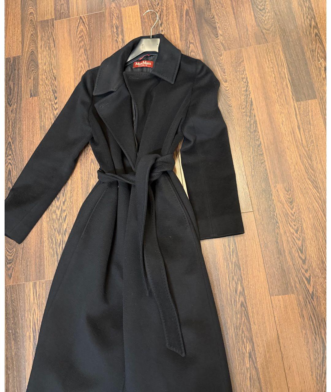 MAX MARA Черное шерстяное пальто, фото 7