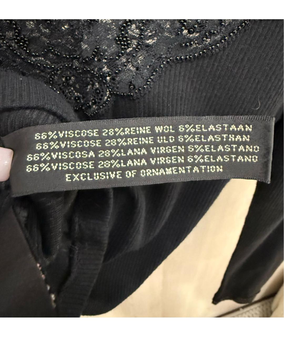 RALPH LAUREN Черный вискозный джемпер / свитер, фото 5