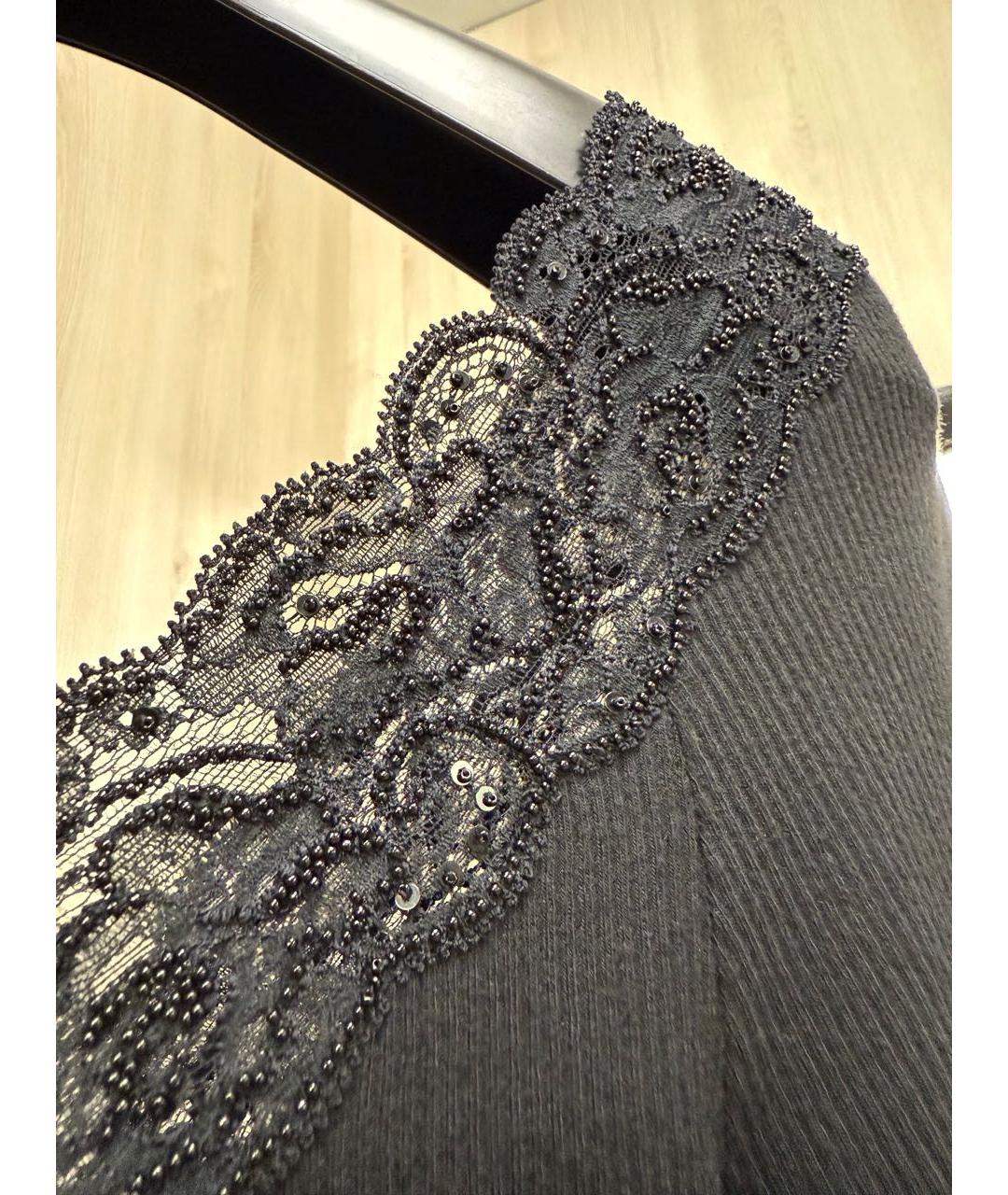 RALPH LAUREN Черный вискозный джемпер / свитер, фото 2