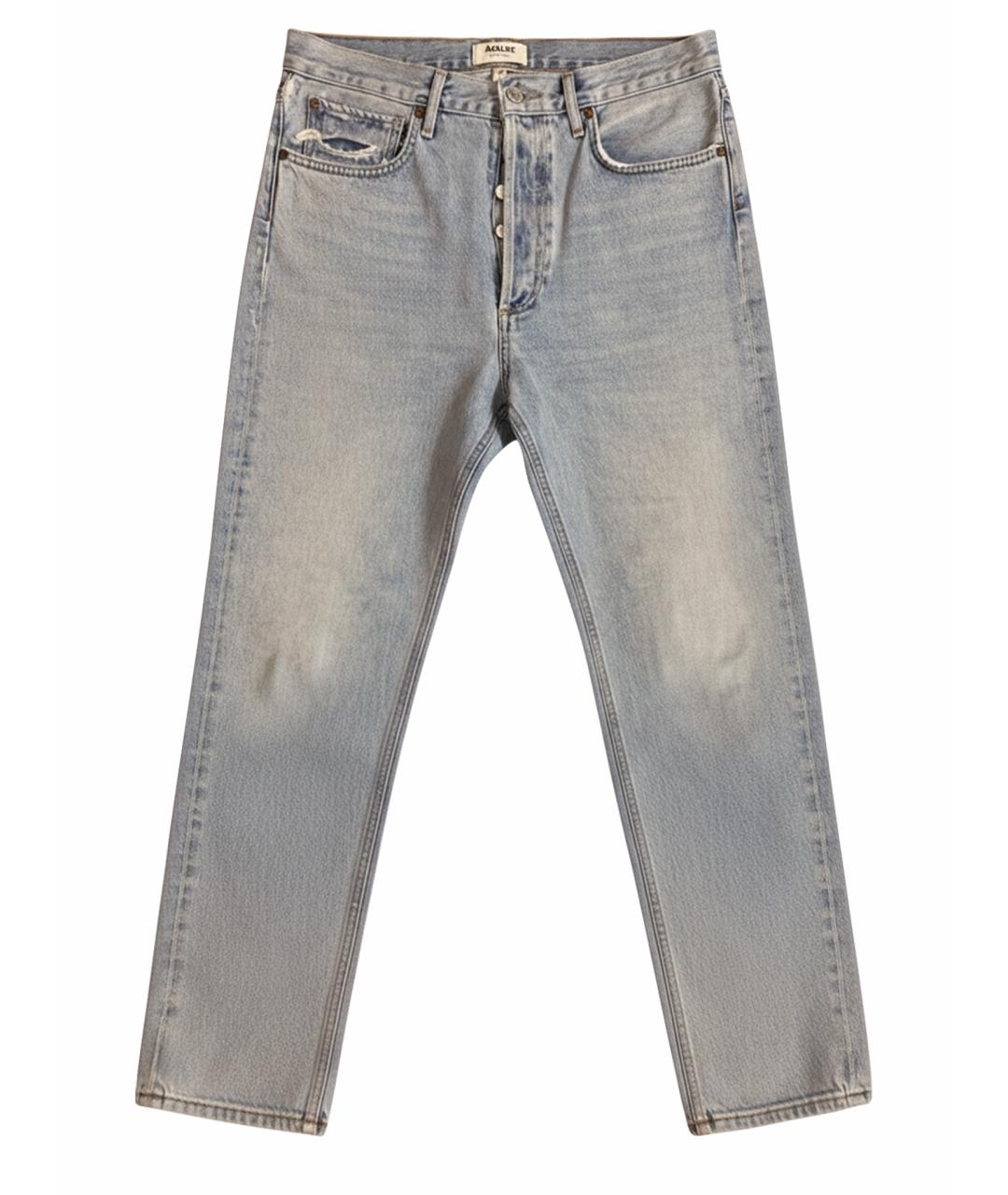 AGOLDE Голубые хлопковые прямые джинсы, фото 1