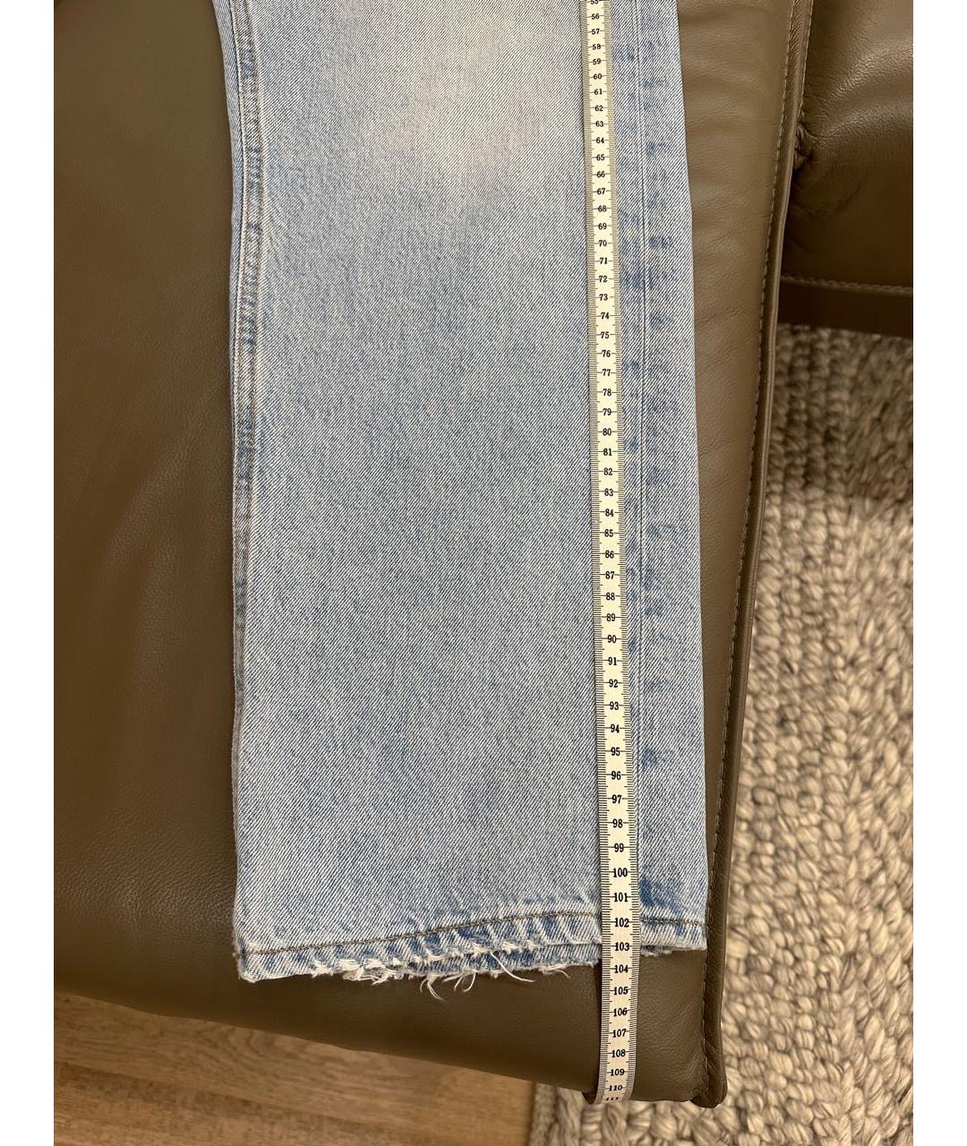 AGOLDE Голубые хлопковые прямые джинсы, фото 7