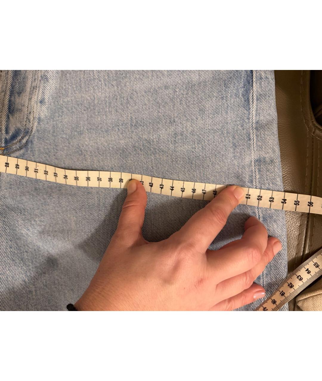 AGOLDE Голубые хлопковые прямые джинсы, фото 2