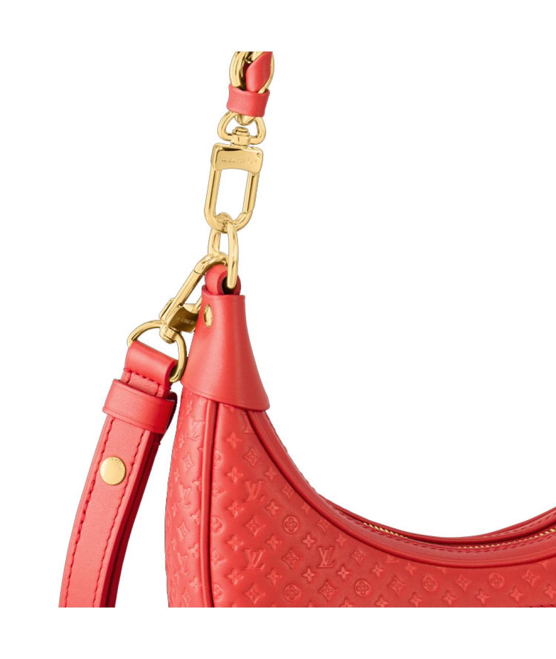 LOUIS VUITTON Красная кожаная сумка через плечо, фото 5