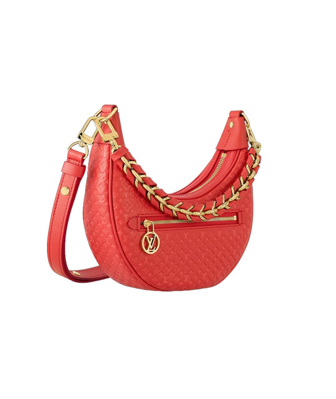 LOUIS VUITTON Красная кожаная сумка через плечо, фото 2