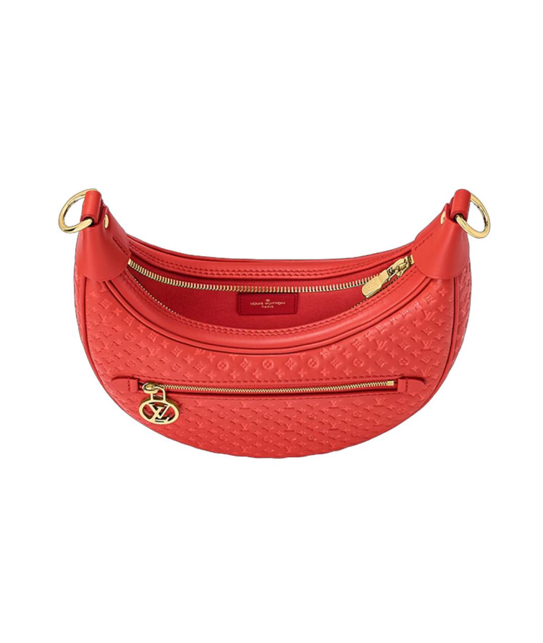 LOUIS VUITTON Красная кожаная сумка через плечо, фото 4