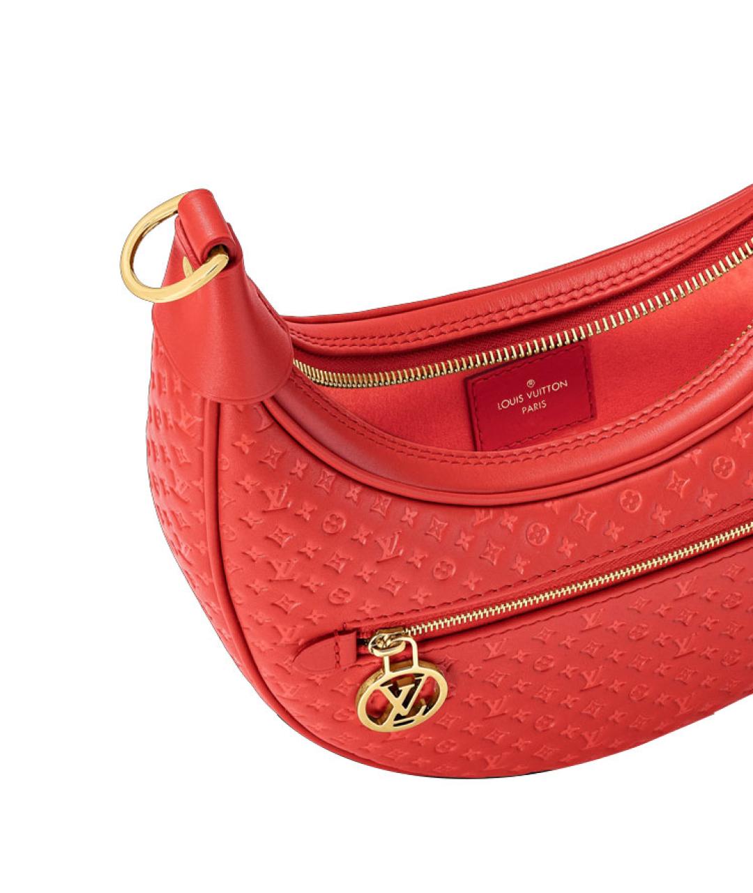 LOUIS VUITTON Красная кожаная сумка через плечо, фото 6