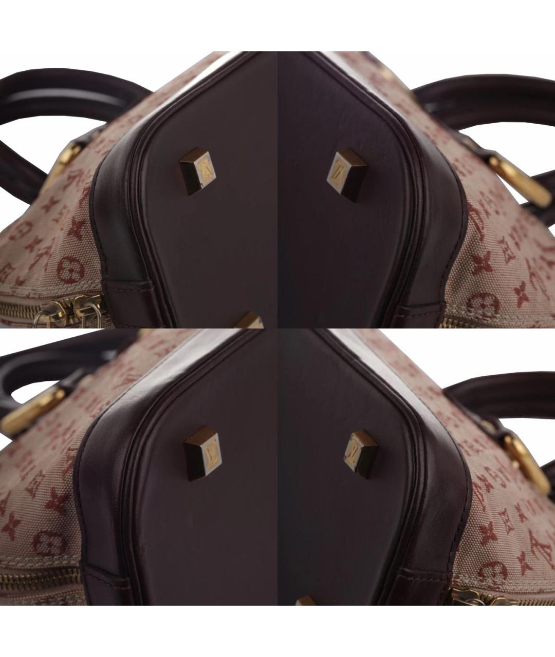 LOUIS VUITTON Розовая тканевая сумка с короткими ручками, фото 7