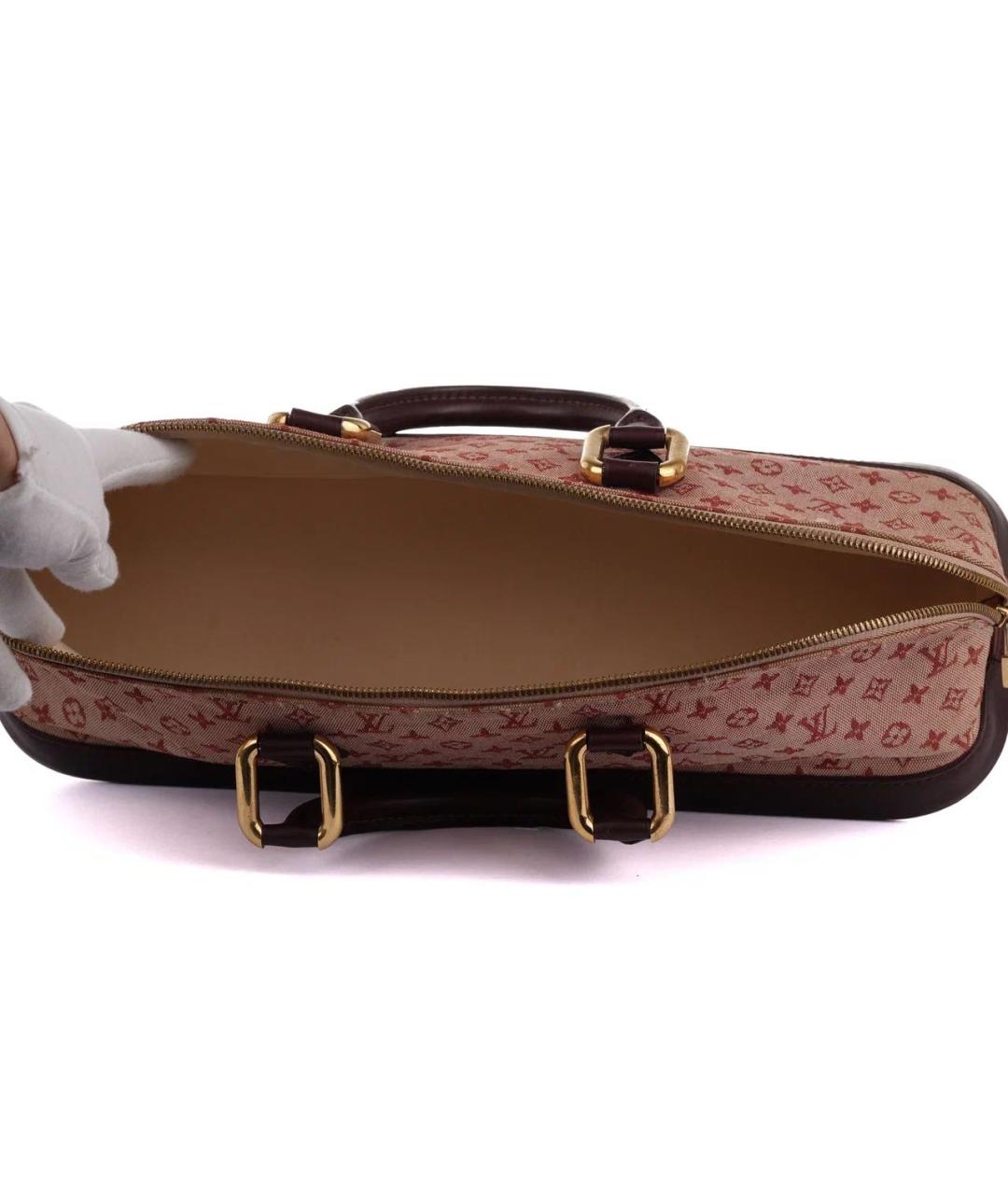 LOUIS VUITTON Розовая тканевая сумка с короткими ручками, фото 6