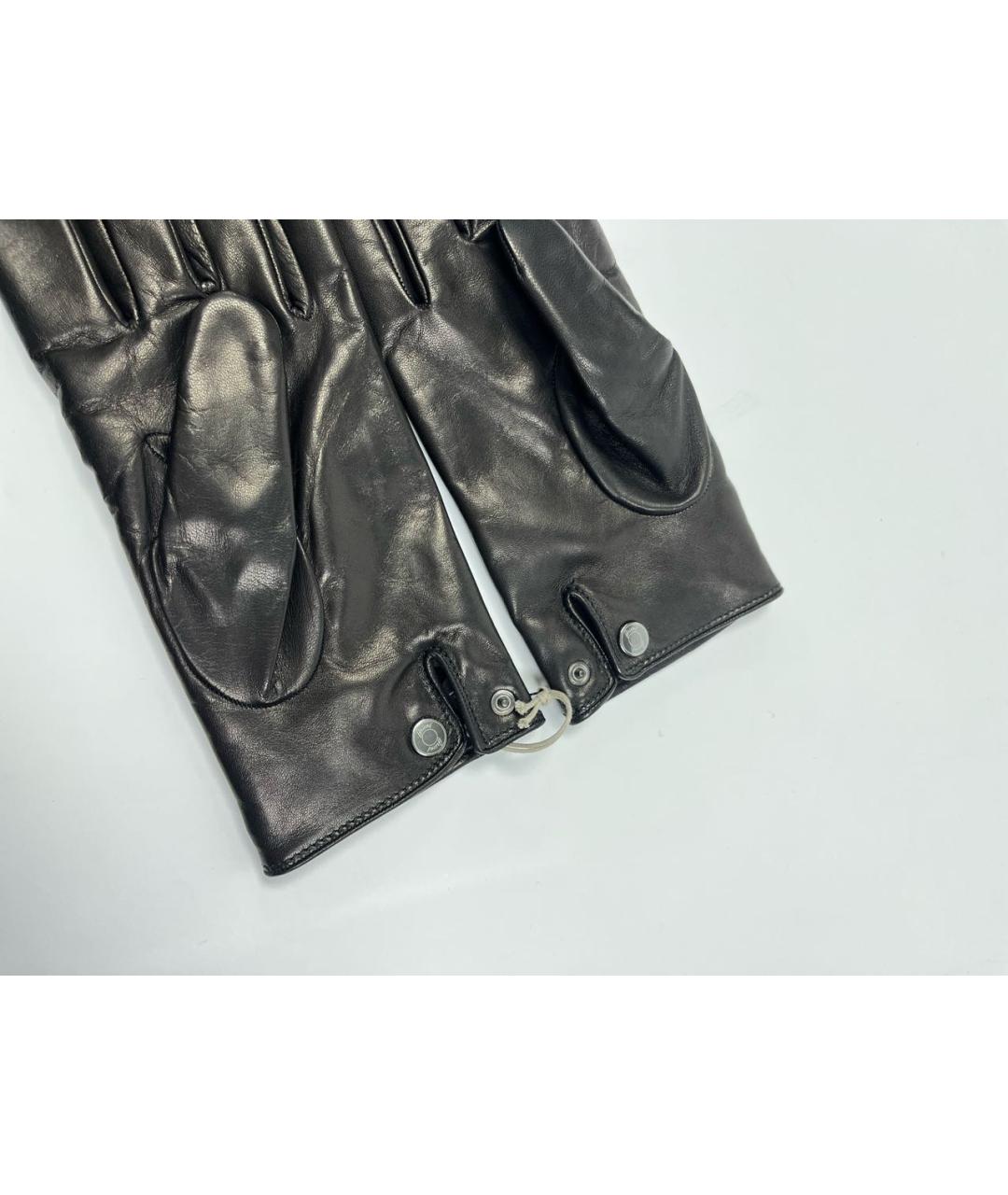 BRIONI Черные кожаные перчатки, фото 3