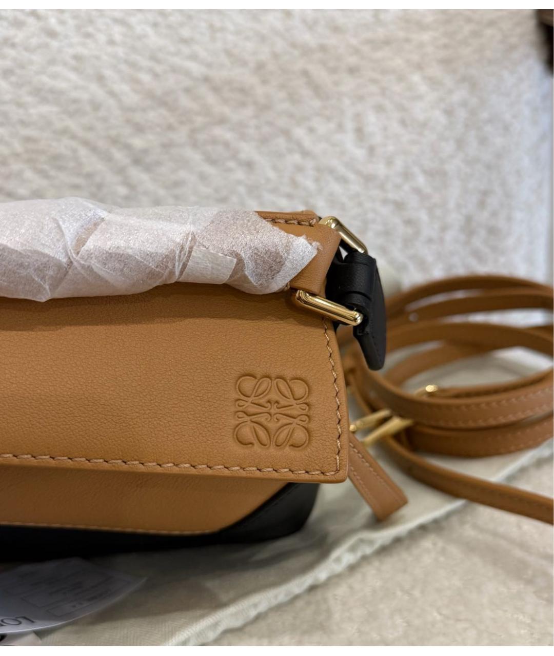 LOEWE Черная кожаная сумка с короткими ручками, фото 6